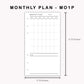 Personal Inserts - Monthly Plan - MO1P