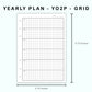 Personal Wide Inserts - Yearly Plan - YO2P - Grid