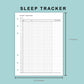 B6 Wide Inserts - Sleep Tracker