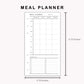 Personal Inserts - Meal Planner with Grocery List