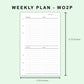 FC Compact Inserts - Weekly Plan - WO2P - with Calendar