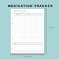 B6 Wide Inserts - Medication Tracker