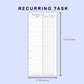 Skinny Classic HP Inserts - Recurring Task