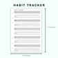 Personal Wide Inserts - Habit Tracker