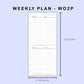 Skinny Classic HP Inserts - Weekly Plan - WO2P - with Calendar