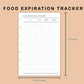 Mini Happy Planner Inserts - Food Expiration Tracker