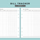 B6 Wide Inserts - Bill Tracker