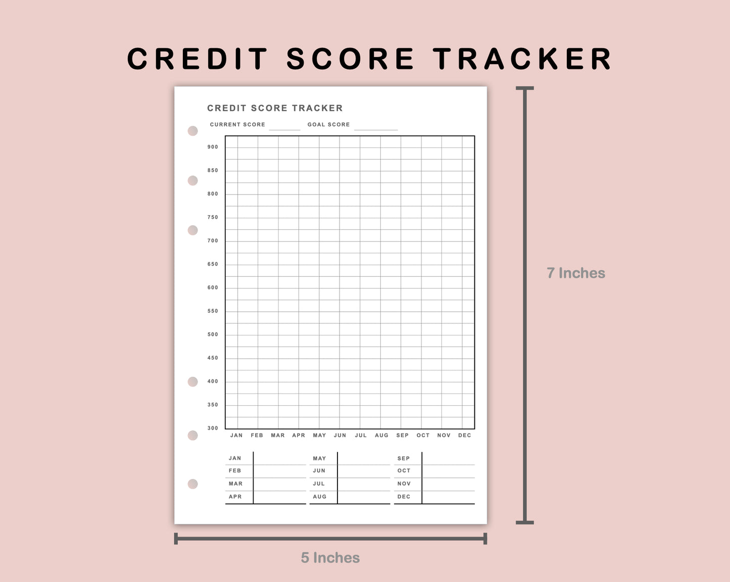B6 Inserts - Credit Score Tracker