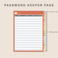 Digital Password Keeper Table - Autumn
