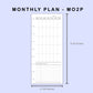 Skinny Classic HP Inserts - Monthly Plan - MO2P - with Habit Tracker