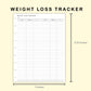 Classic HP Inserts - Weight Loss Tracker
