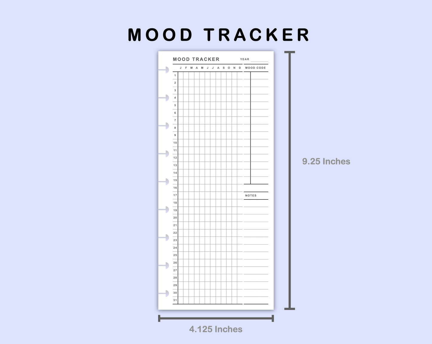 Skinny Classic HP Inserts - Mood Tracker