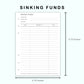 Personal Wide Inserts - Sinking Funds