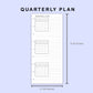 Skinny Classic HP Inserts - Quarterly Plan with Calendar