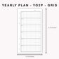 Personal Inserts - Yearly Plan - YO2P - Grid