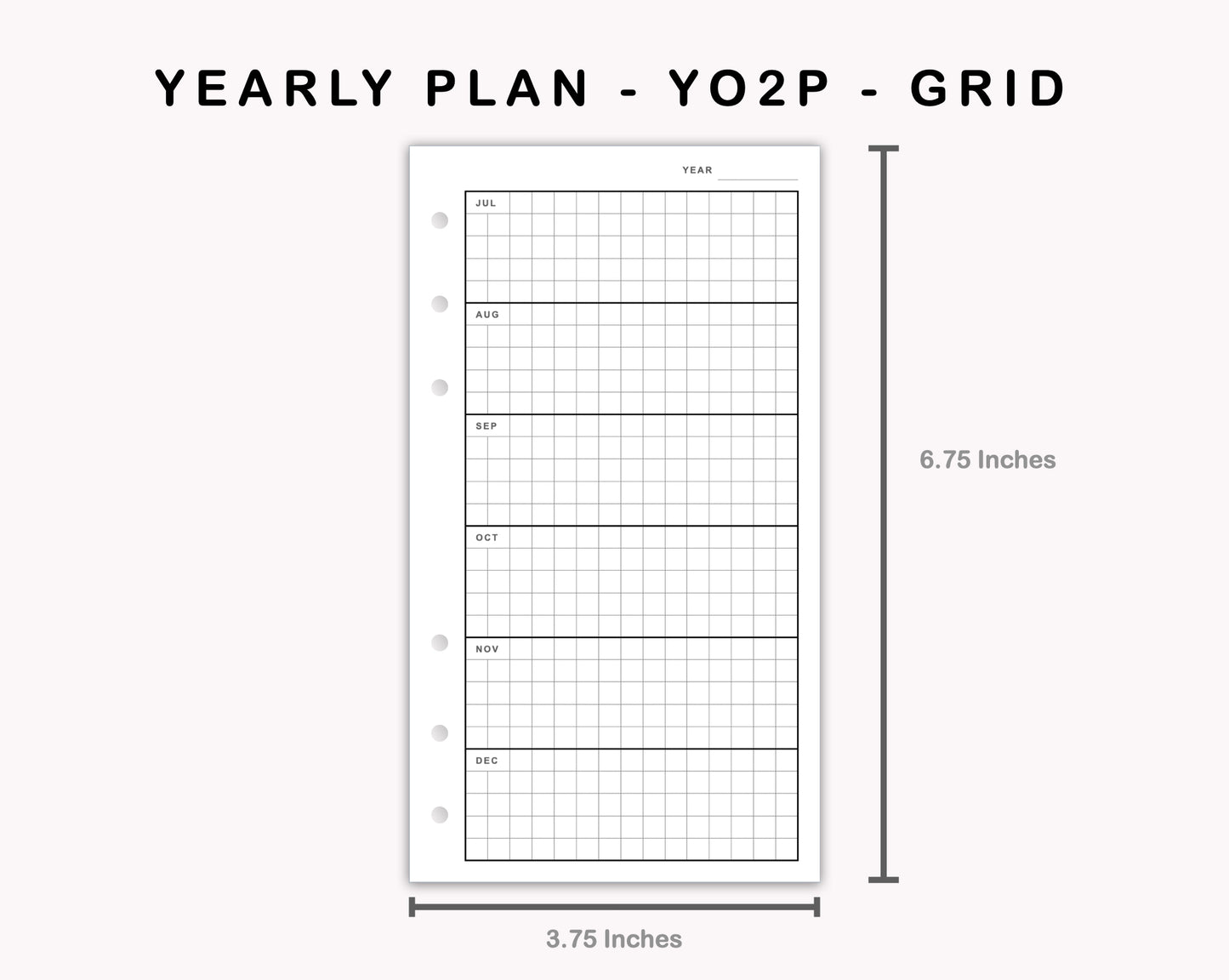 Personal Inserts - Yearly Plan - YO2P - Grid