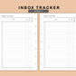 Mini Happy Planner Inserts - Inbox Tracker