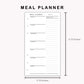 Personal Inserts - Meal Planner with Grocery List