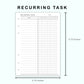 Personal Wide Inserts - Recurring Task