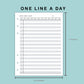 B6 Wide Inserts - One Line A Day