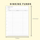 Classic HP Inserts - Sinking Funds
