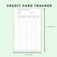 FC Compact Inserts - Credit Card Tracker