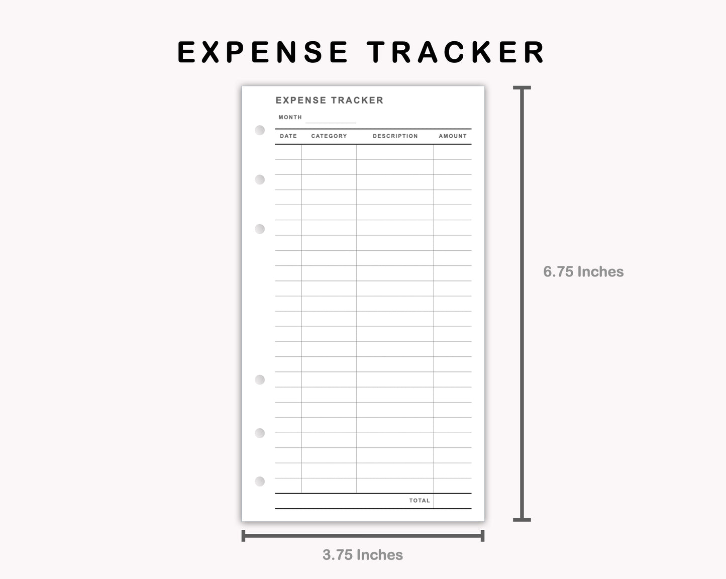 Personal Inserts - Income and Expense Tracker