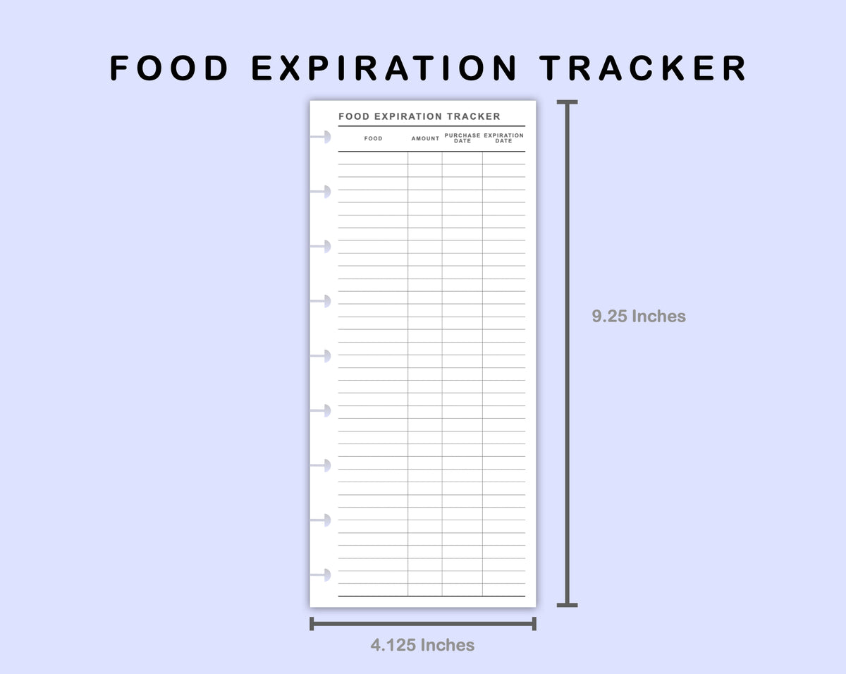 Expire Cart Skinny Classic HP Inserts - Food Expiration Tracker – kjunstudio