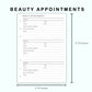 Personal Wide Inserts - Beauty Appointments