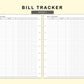 Classic HP Inserts - Bill Tracker