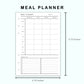 Personal Wide Inserts - Meal Planner with Grocery List