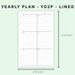 FC Compact Inserts - Yearly Plan - YO2P - Lined