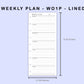 Skinny Classic HP Inserts - Weekly Plan - WO1P - Lined