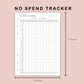 B6 Inserts - No Spend Tracker