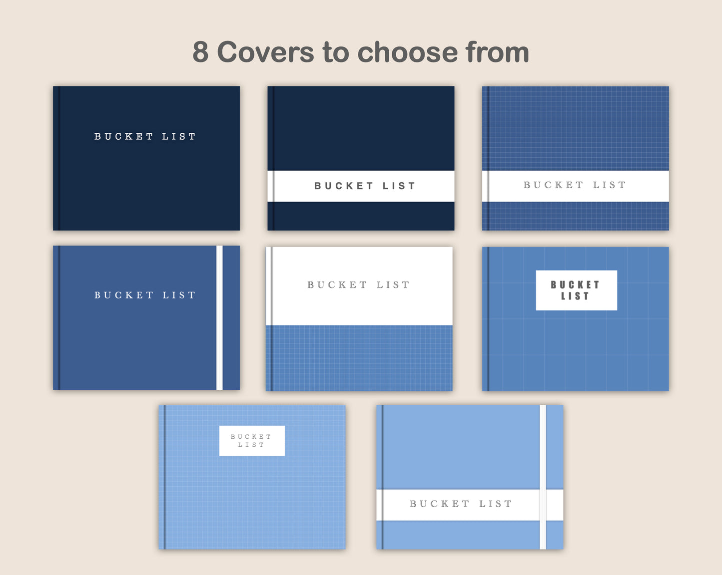 Digital Bucket List Journal - Classic Blue