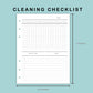 B6 Wide Inserts - Cleaning Checklist