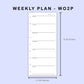 Skinny Classic HP Inserts - Weekly Plan - WO2P - with Habit Tracker