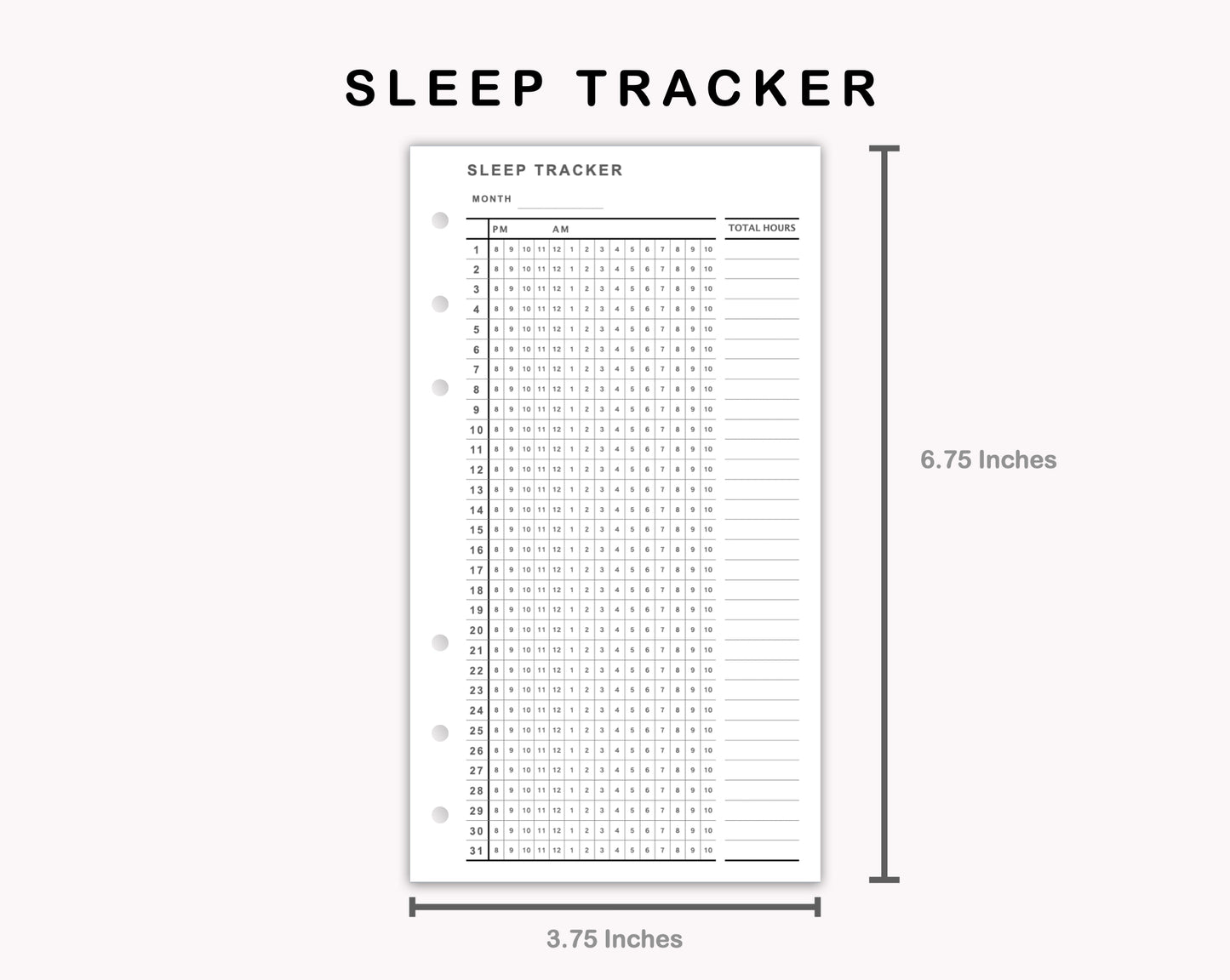 Personal Inserts - Sleep Tracker