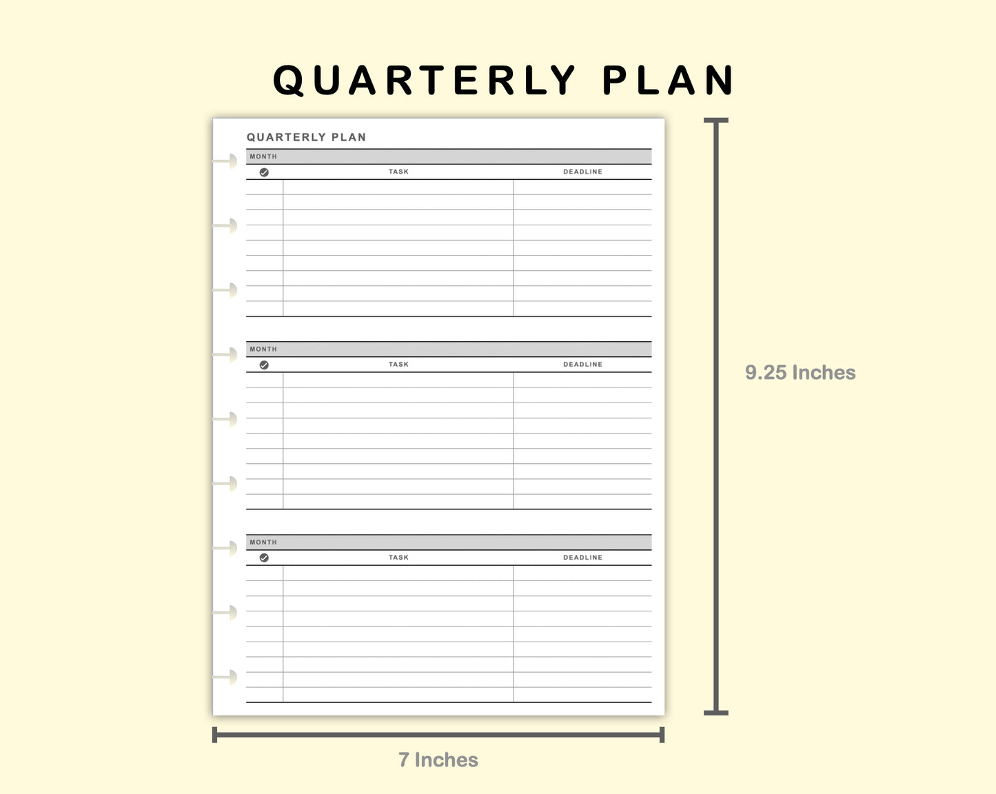 Classic HP Inserts - Quarterly Plan