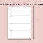 B6 Inserts - Weekly Plan - WO2P - Blank