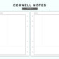 Personal Wide Inserts - Cornell Notes