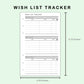 FC Compact Inserts - Wish List Tracker by Wish List For