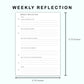 Personal Wide Inserts - Weekly Reflection