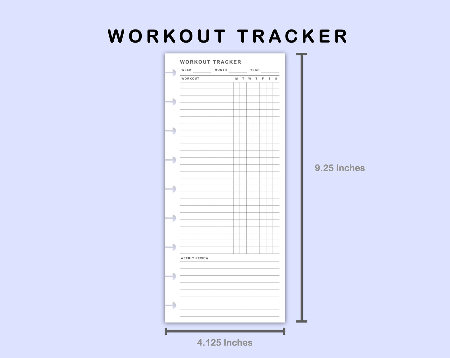 Skinny Classic HP Inserts - Workout Tracker