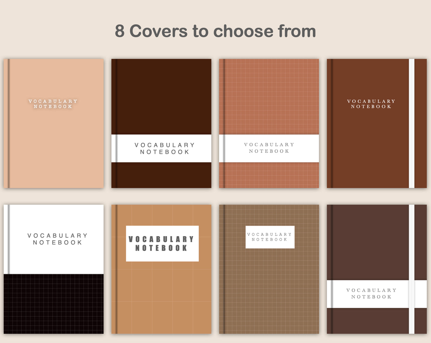 Digital Vocabulary Notebook - Brown Coffee