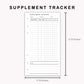 Personal Inserts - Supplement Tracker