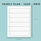 B6 Wide Inserts - Yearly Plan - YO2P - Grid