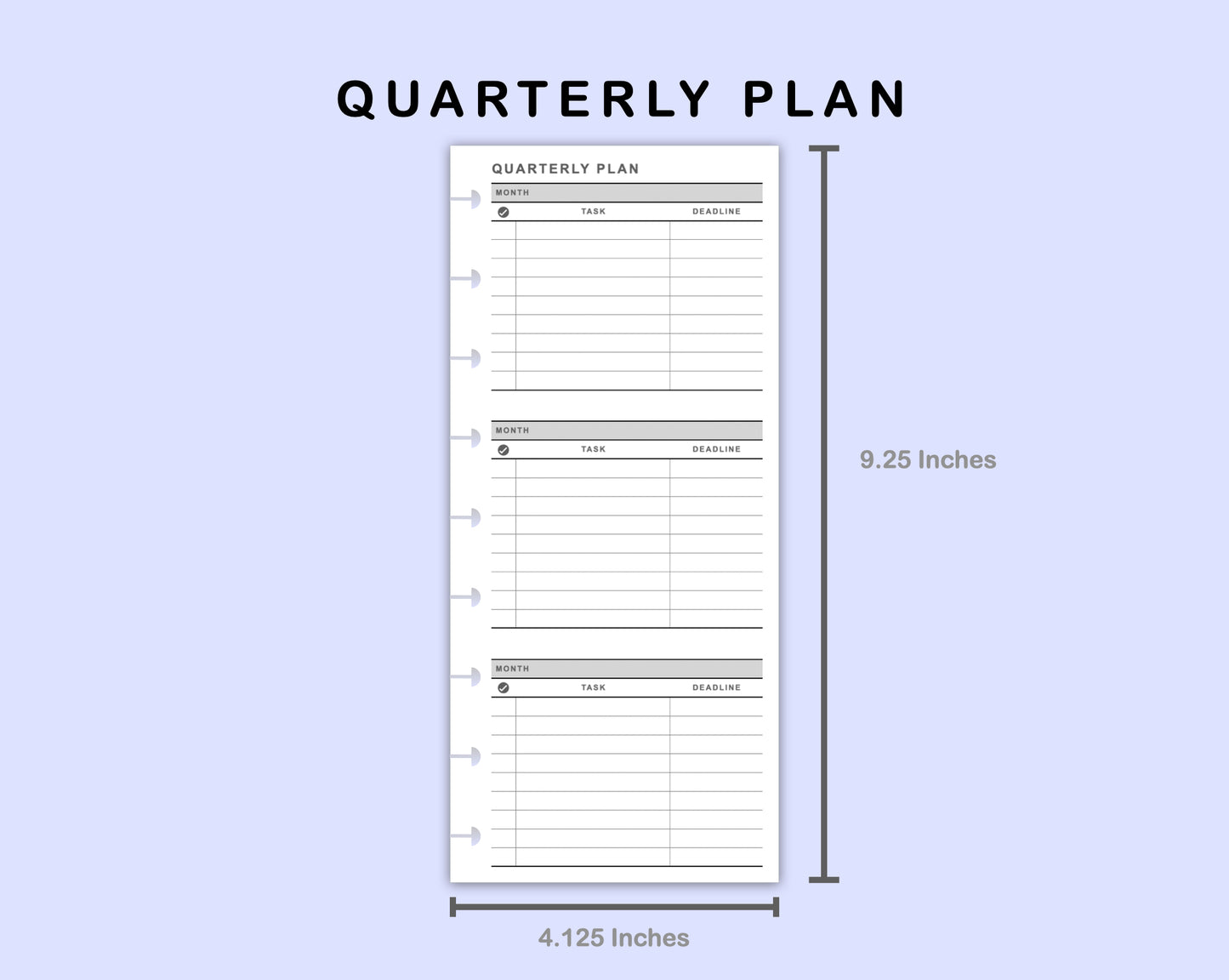 Skinny Classic HP Inserts - Quarterly Plan