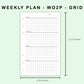 FC Compact Inserts - Weekly Plan - WO2P - Grid