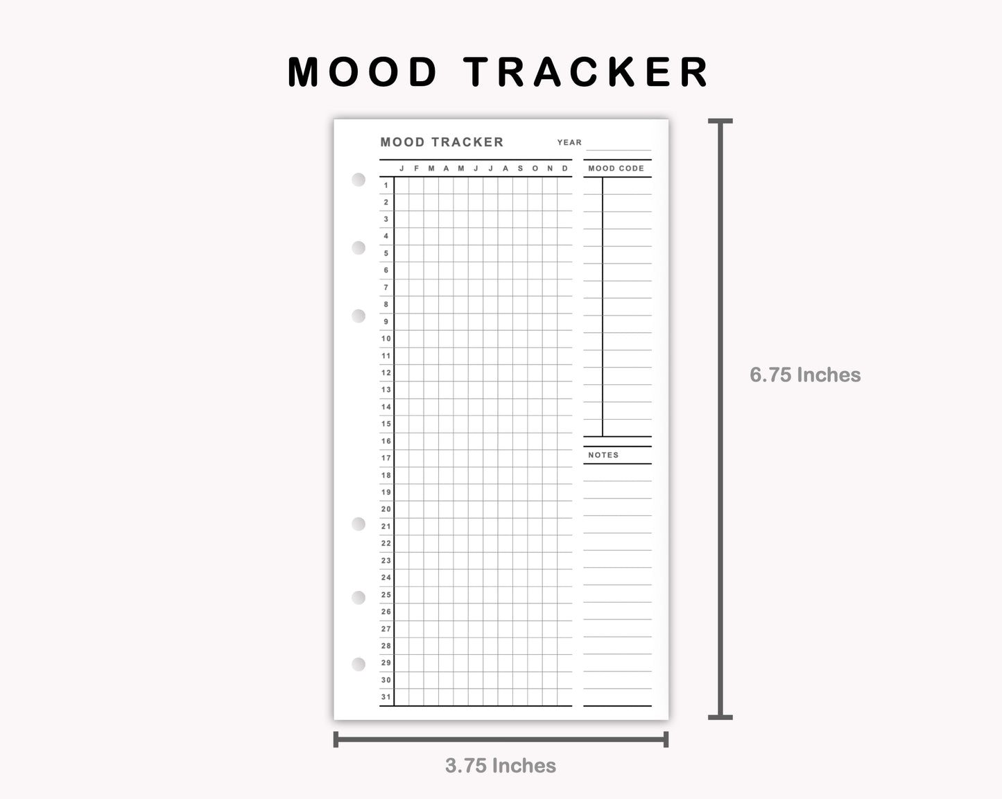 Personal Inserts - Mood Tracker